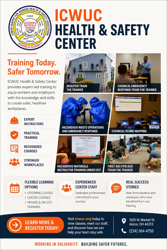ICWUC Health and Safety Center Flyer